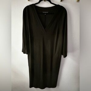 Eloquii Black V-Neck Dress Size 14